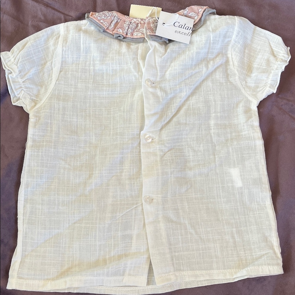 NWT Calamaro 100% Cotton Frilly Hydrangea Bloomer Set - Picture 3 of 7